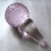 Wholesale pink crystal bottle stopper