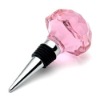 Wholesale Pink hand-made Cut crystal glass wine stopper