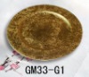 Wholesale Golden round plastic plate