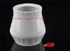 plain white ceramic storage jar