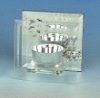 Wholesale Glass Candle Holder With Chinese Brush Drawing( c1-26)