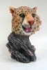 Polyresin panther head sculpture