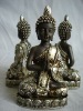 Antique Bronze finish Polyresin Buddha head statue