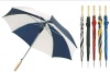 straight umbrella with wooden handle
