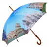 wooden rain umbrella