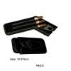 Wholesale CUSTOMER ART GENUINE LEATHER CIGAR CASE 3 finger free logo, with cigar cutter holder