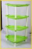 4 plastic triangle floor shelf