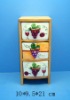 Wholesale Ceramic Chest Drawer W/Wooden Stand