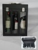 Wholesale leather wine storage box for three bottles
