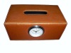 Wholesale PU tissue holder with clock