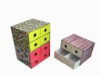 Wholesale 4 drawers cardboard storage box