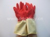 Wholesale Flock dip lined latex household gloves-DHL213