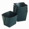 Wholesale 2011 new style foldable office corrugated plastic waste paper indoor dustbin refuse receptacle (YF7005)