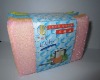 scrub sponge pad in colorful card packing
