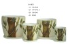 Wholesale Set Of 4 Ceramic Flower Pot With Saucer