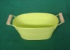 Wholesale wood handle metal flower pot