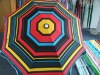 Wholesale high quality advertising stripe cotton fabric beach umbrella