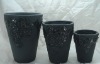 Wholesale black flower pot