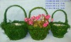Wholesale 3 SET GREEN MOSS BASKET FLOWER PLANTER