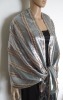 Wholesale jacquard comforter set with pashmina metallic whole silver pattern