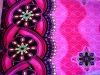 100% polyester printed embossed high velour
