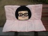 Folding textile fabric blanket cushion 2 in 1 blanket