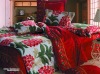 reactive print quilt/duvet cover/sheet set