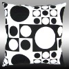Wholesale 1*black white sofa bed pillow cases cushion covers 17"