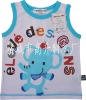 Wholesale 100%cotton single jersey baby vest baby waistcoat