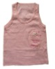 lovely knitted pink cotton baby vest,baby wear