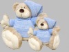 soft teddy bear with sweater&hat,baby stuffed animal toy with big foot