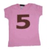 Wholesale fabric leather fur baby Infant Birthday girls love our polka dot number shirt bibs Toddlers Clothing dresses baby sleeping bags