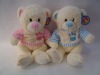 Wholesale Stuffed teddy bear wear T shirt 2 color (YD3255)
