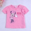 Wholesale cotton pink cartoon short t shirts
