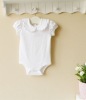 Wholesale 2011 summer mom and bab baby wear 100% cotton white short bodysuit
