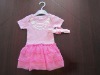 Wholesale 2011 spring cotton short-sleeve baby bodysuit with tulle & headband