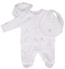 Wholesale 0-3 month old certified organic cotton short sleeve single jersey baby clothes