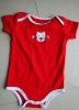 Wholesale larger stock of babies bodysuits red and short sleeves