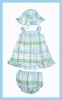 Wholesale Baby's lattice suit with hat