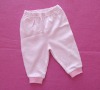 Wholesale baby pink cotton long pants,baby garment
