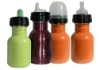 Wholesale Food safe colorful stainless steel baby milk bottle with nipple 350ml