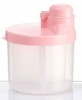 Wholesale baby milk powder container of 3 separate compartment