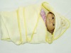 Wholesale yellow bamboo baby hooded towel