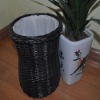 rounded willow basket
