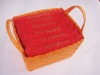 trapezoidal basket with lithodomous face towel