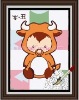 Wholesale baby oil painting- Chinese Zodiac-Ox