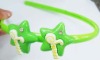 Wholesale popular pink heart plastic baby hairband