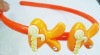 Wholesale popular pink heart plastic baby hairband