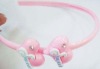 Wholesale popular pink heart plastic baby hairband