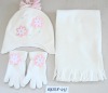 Wholesale baby hat+scarf+mitten